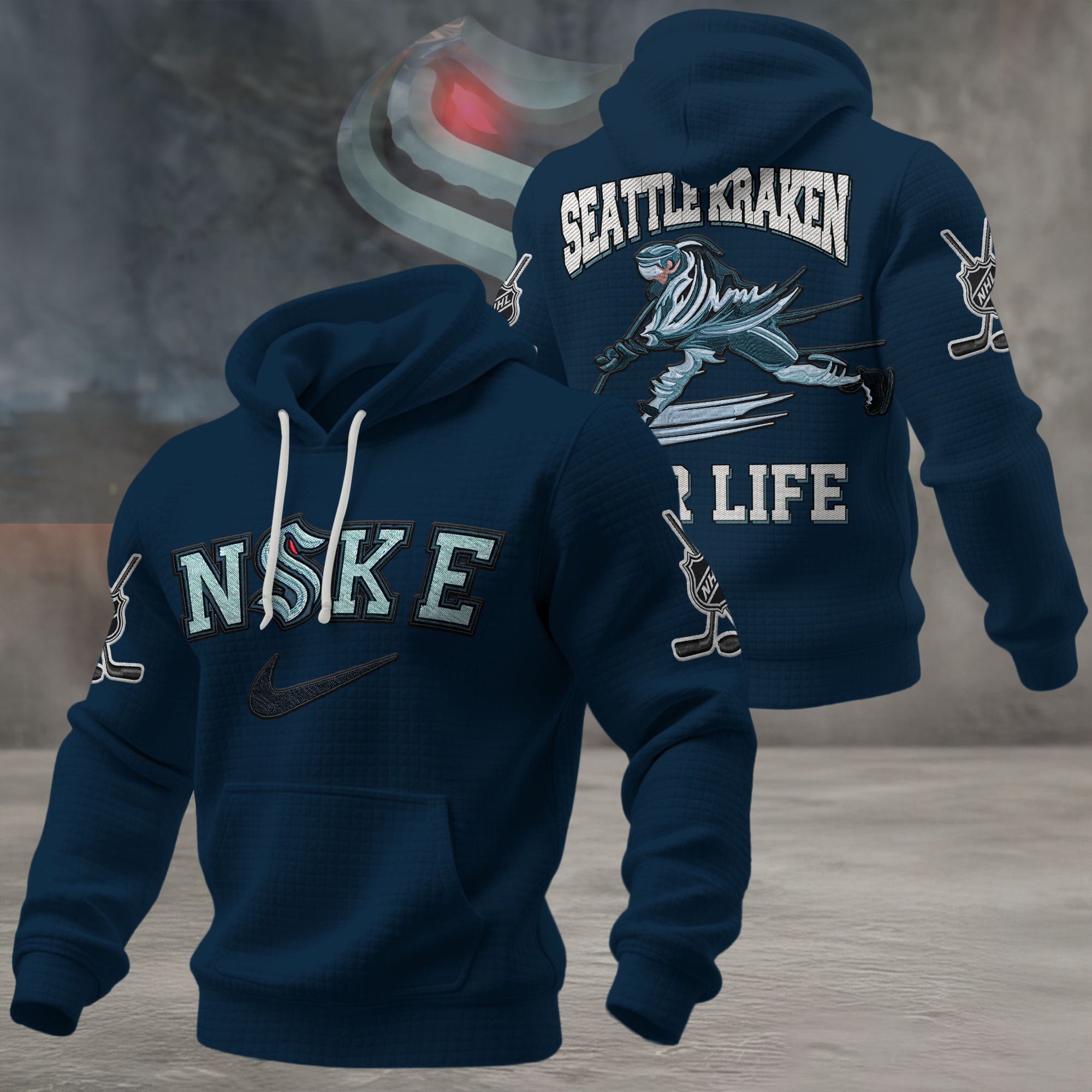Seattle Kraken | Premium NHL For Life Waffle Hoodie