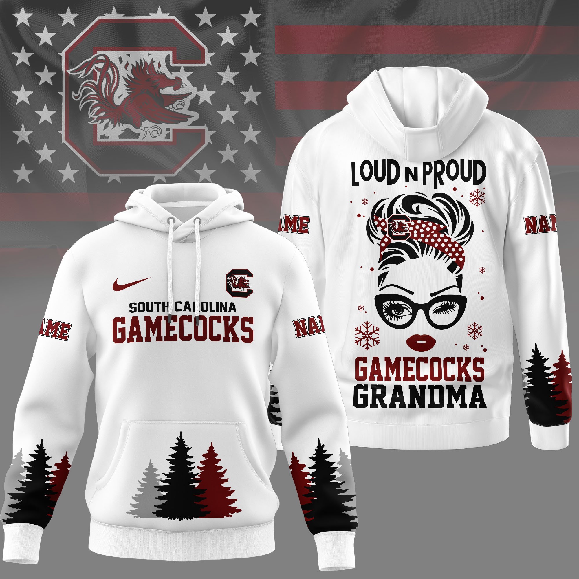 South Carolina Gamecocks | Premium NCAA Loud and Proud Grandma Hoodie