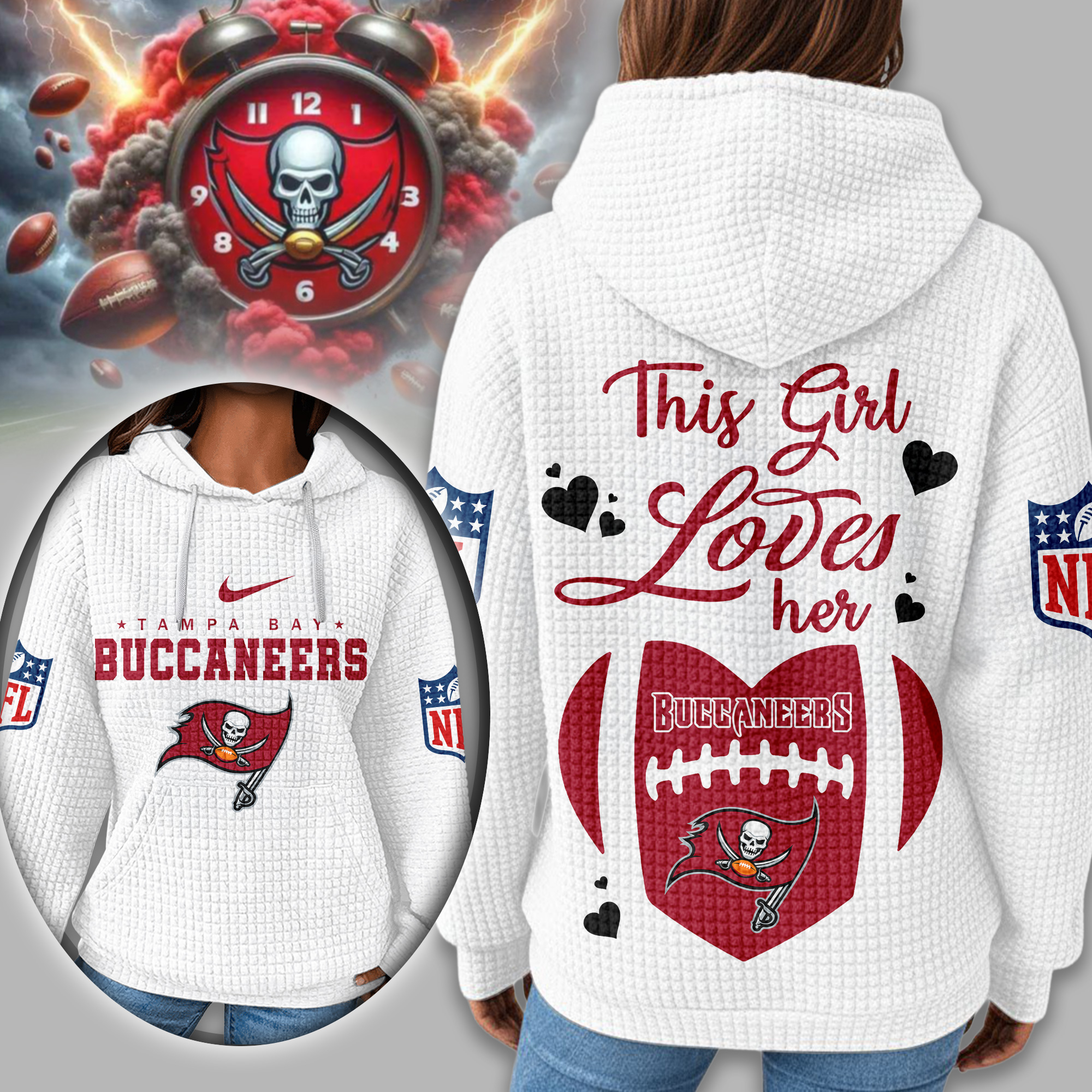 Tampa Bay Buccaneers | Premium NFL Game Day Waffle Hoodie