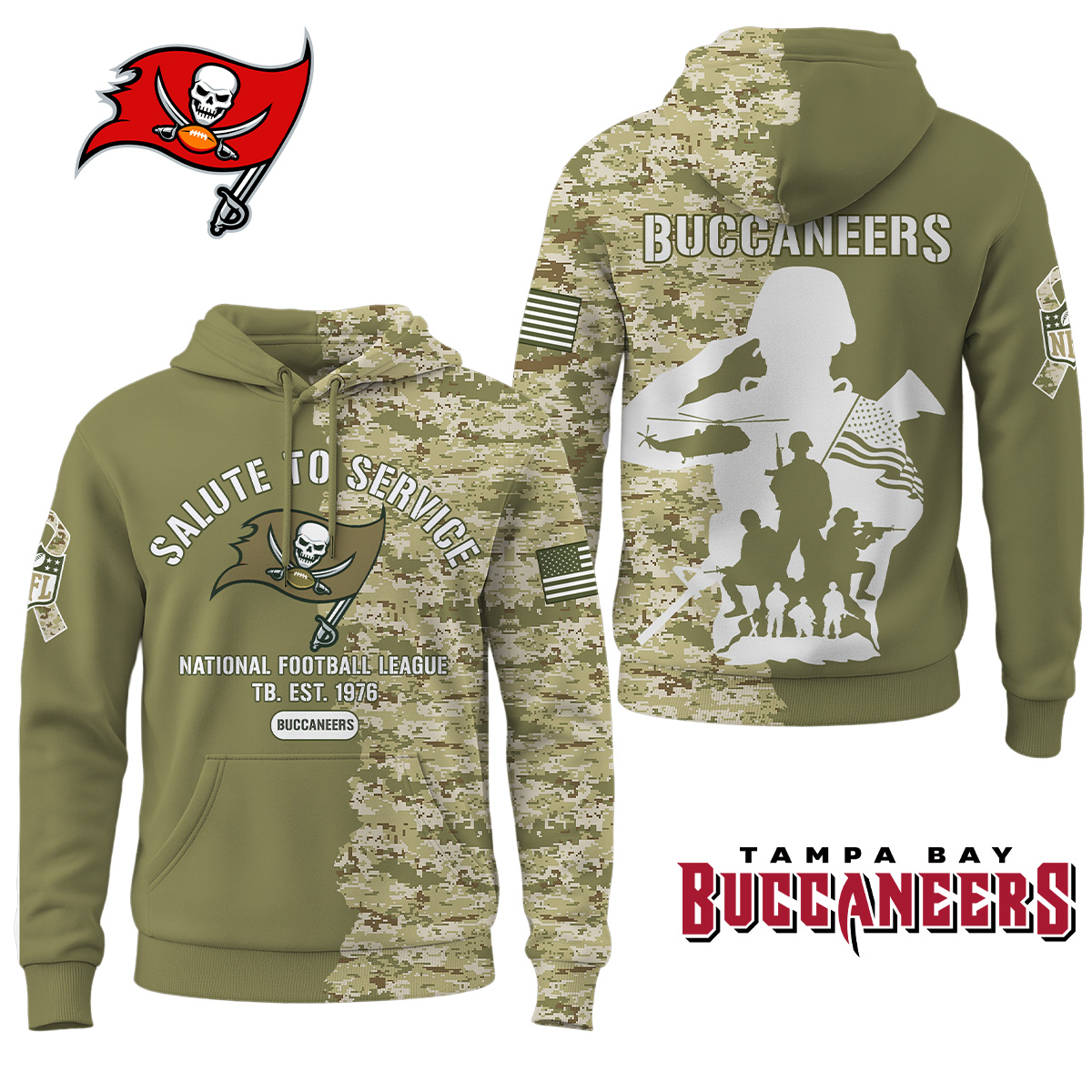 Tampa Bay Buccaneers | Premium Salute To Service Hoodie
