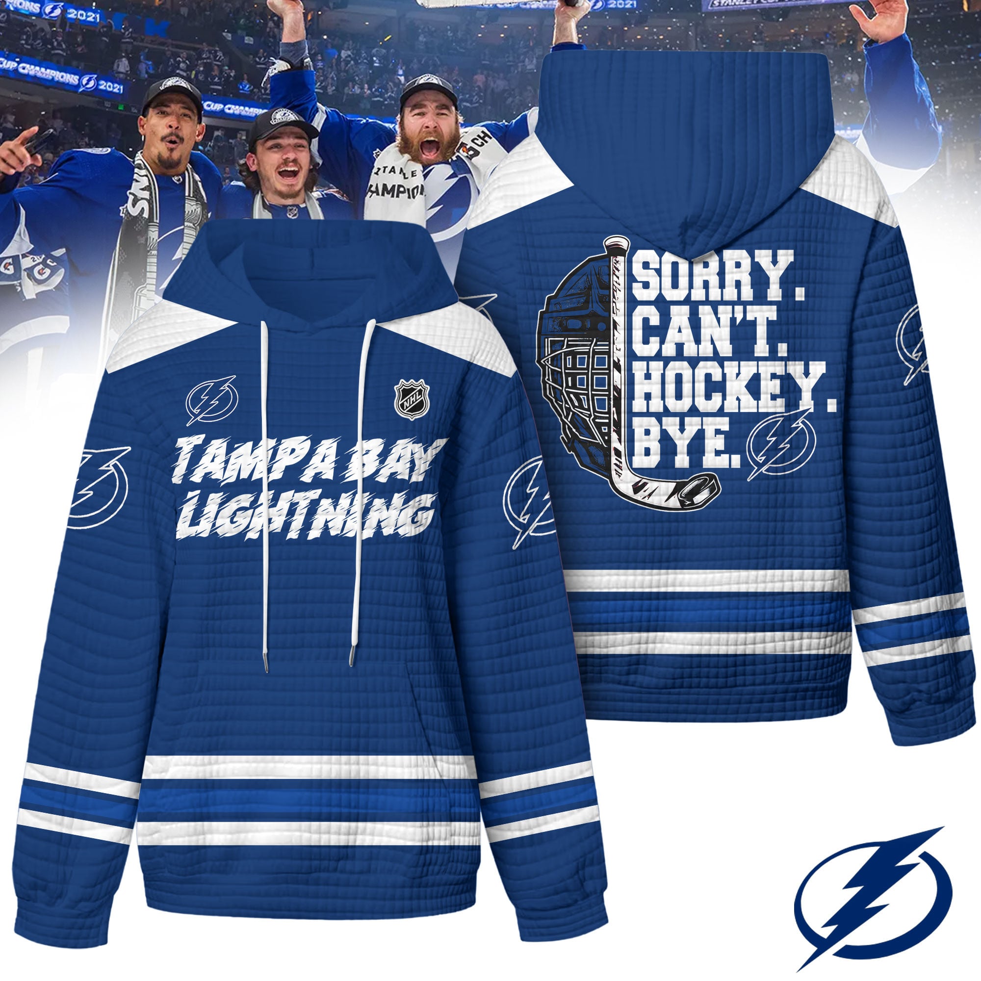 Tampa Bay Lightning | Premium NHL Sorry Busy Hockey Waffle Hoodie