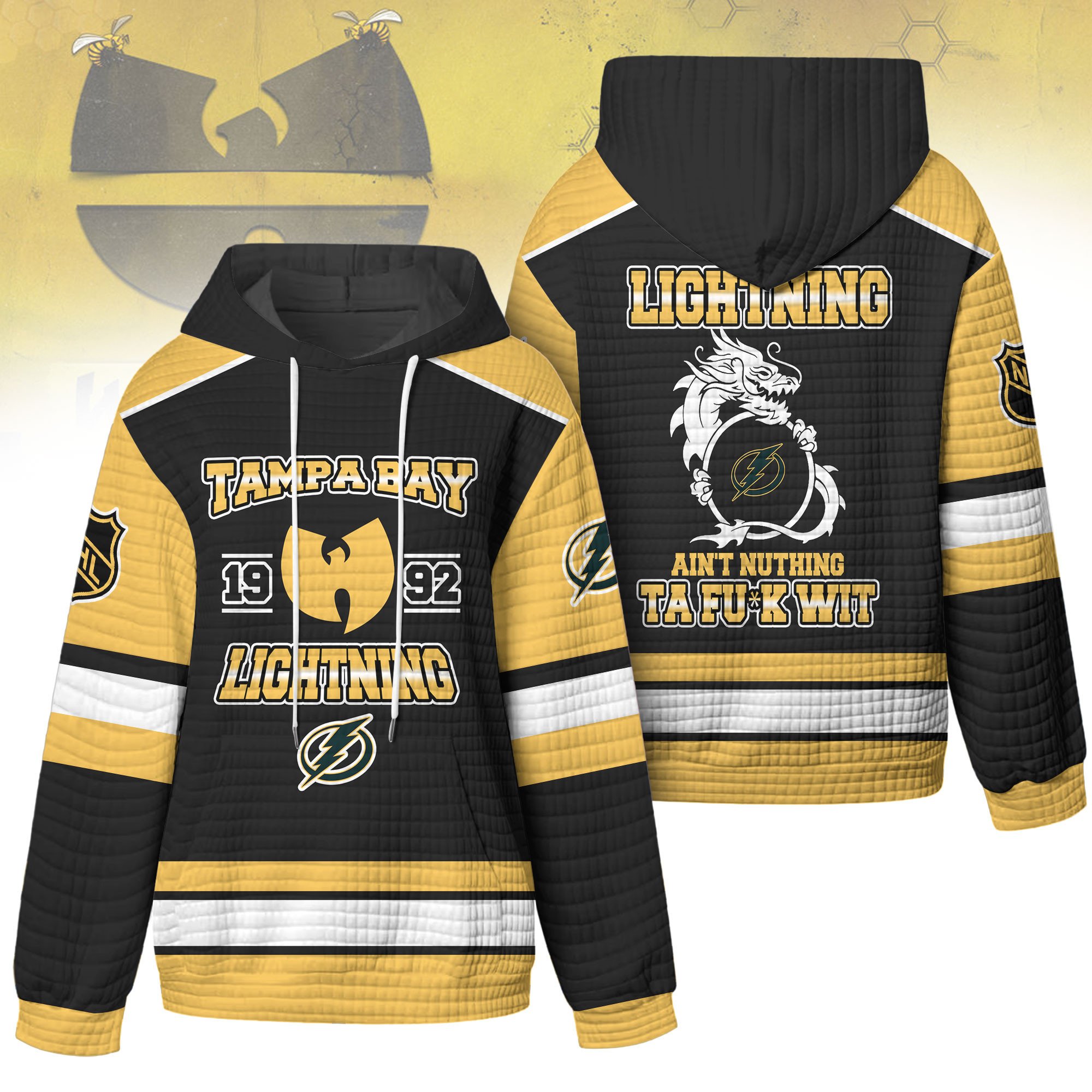 Tampa Bay Lightning | Premium NHL Wu-Tang Clan Waffle Hoodie