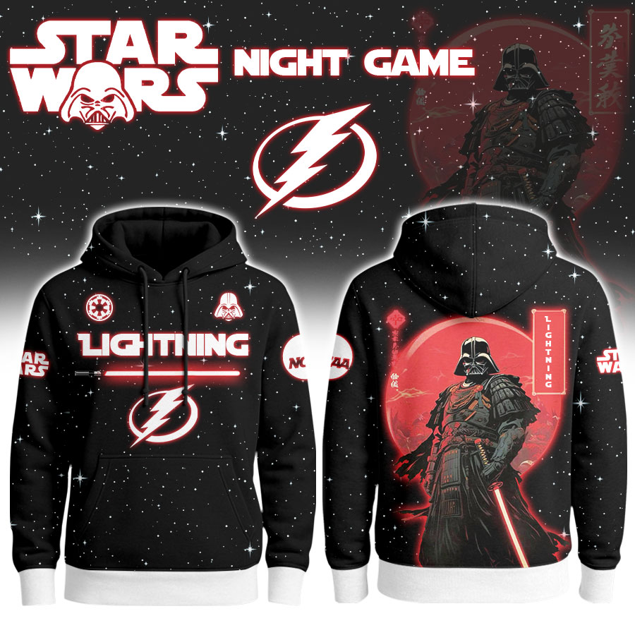 Tampa Bay Lightning | Premium NHL x Night Game Red Moon Star War Limited Editions Hoodie