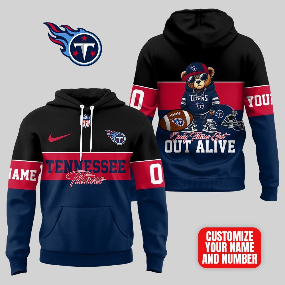 Tennessee Titans | Premium NFL Customizable Teddy Bear Hoodie