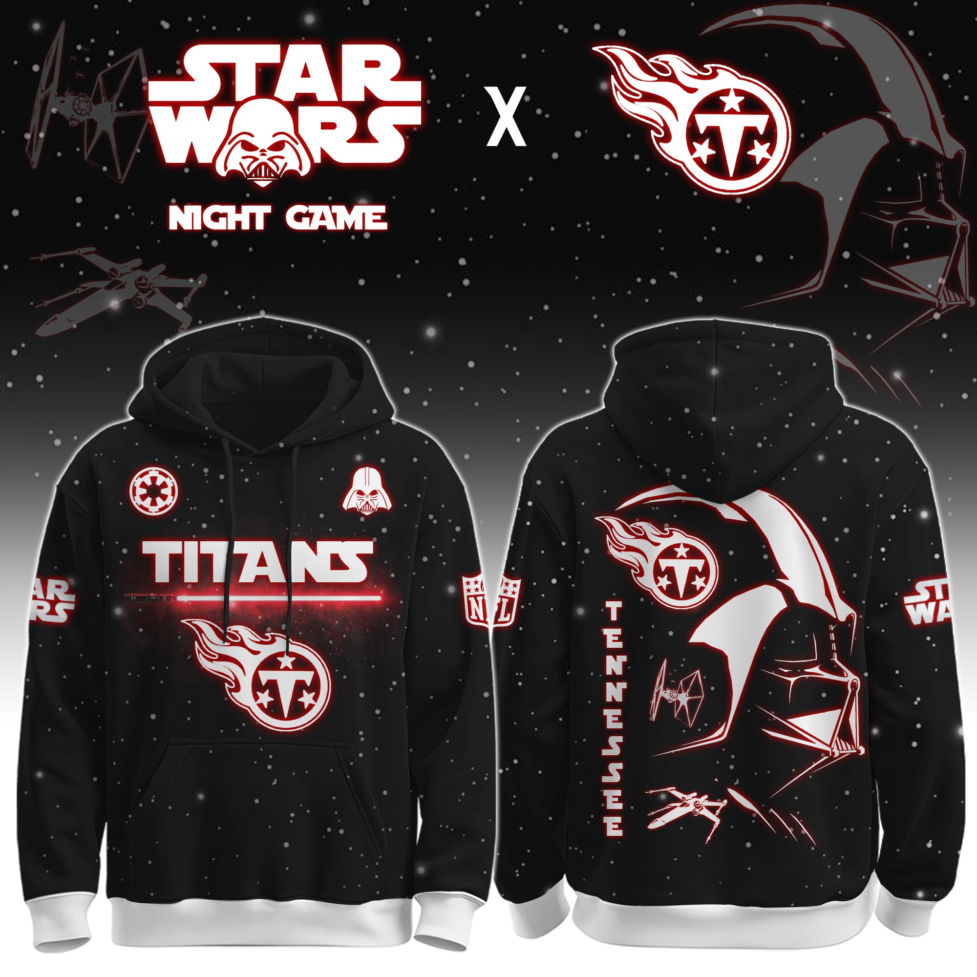 Tennessee Titans | Premium NFL x Star War Night Game Limited Editions Hoodie
