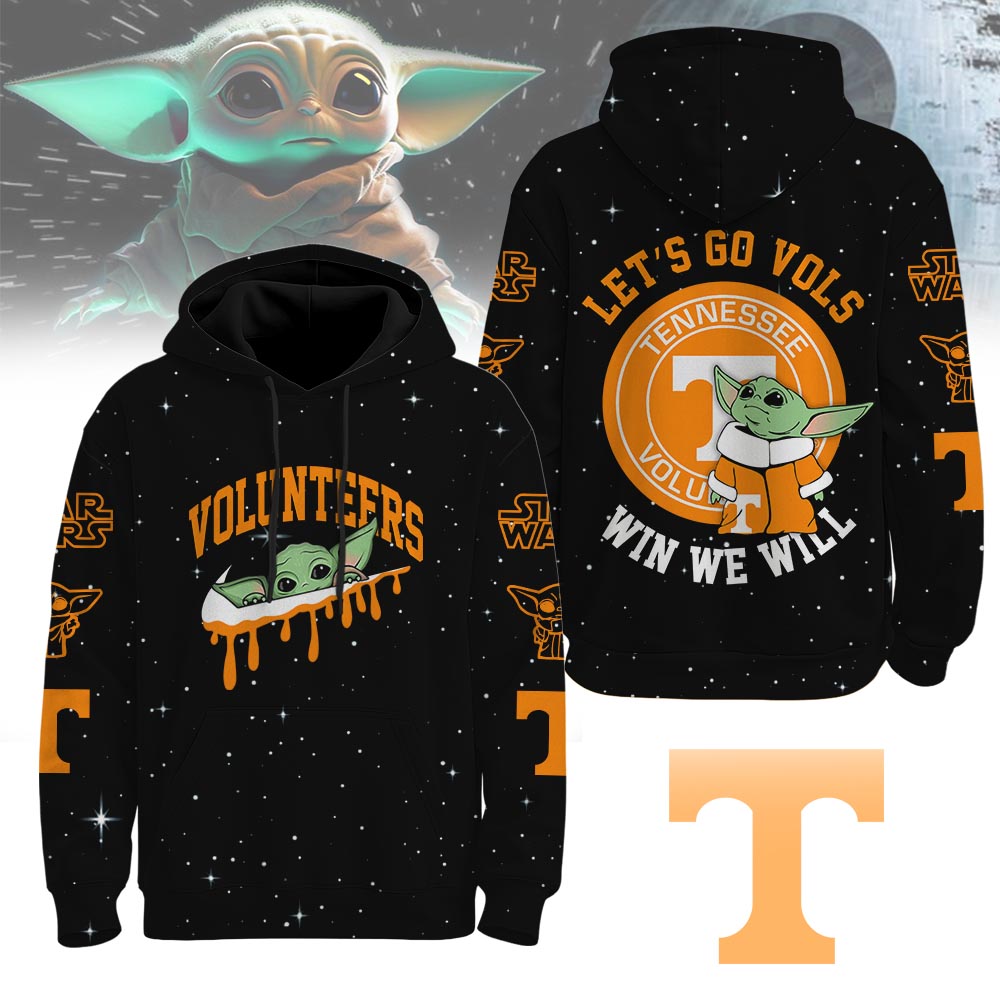 Tennessee Volunteers | Premium NCAA Baby Yoda Hoodie