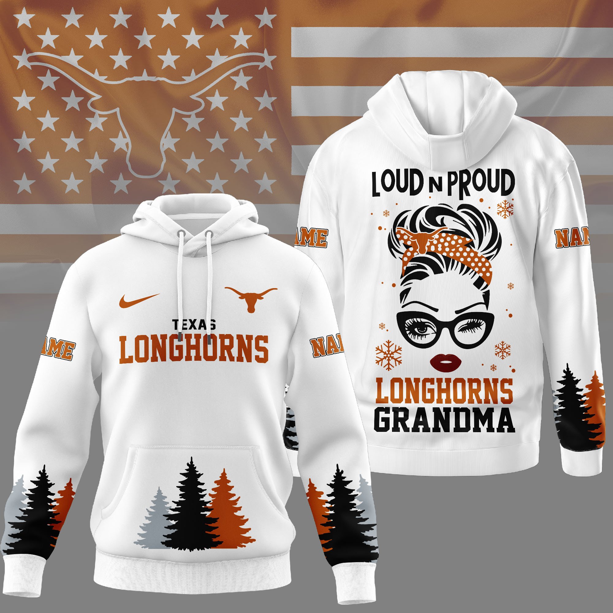 Texas Longhorns | Premium NCAA Loud and Proud Grandma Hoodie