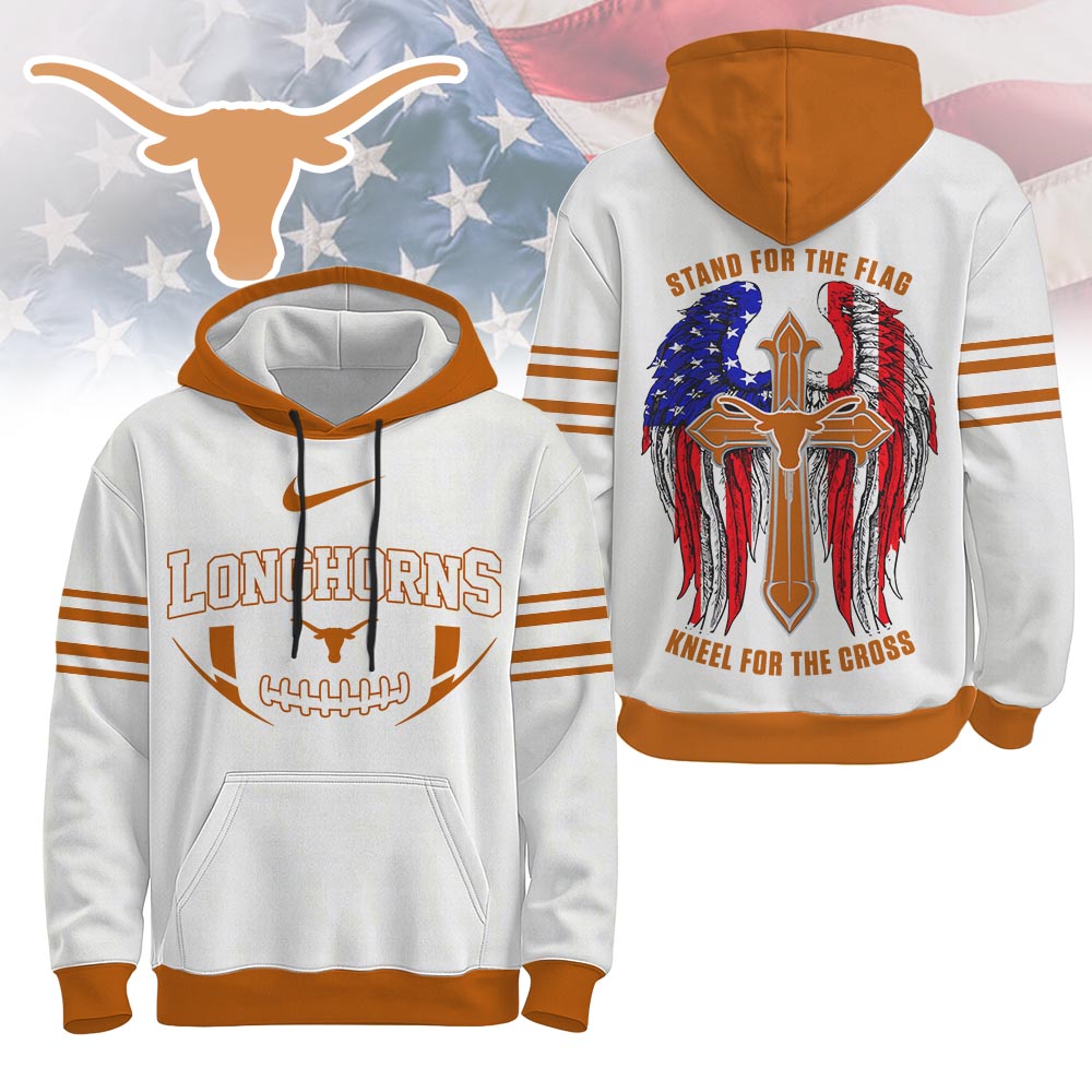 Texas Longhorns | Premium NCAA Stand For The Flag Hoodie