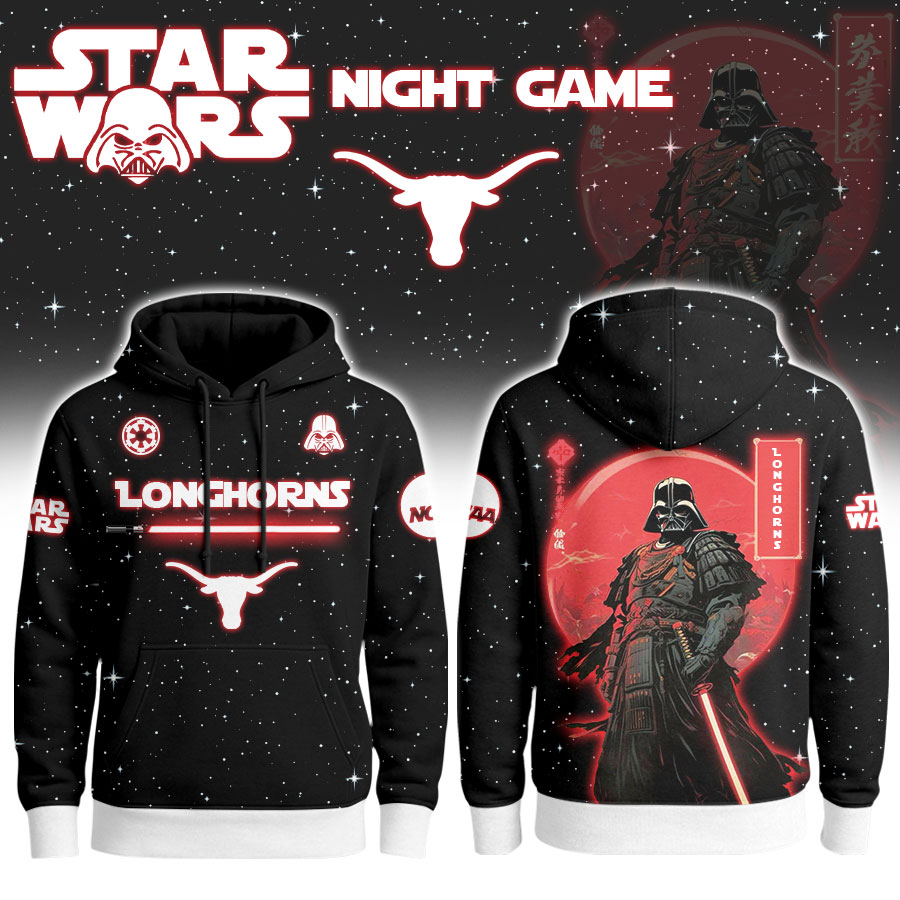 Texas Longhorns | Premium NCAA x Night Game Red Moon Star War Limited Editions Hoodie