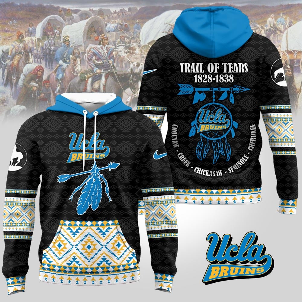 UCLA Bruins | Premium NCAA Trail of Tears Awareness 3D Hoodie