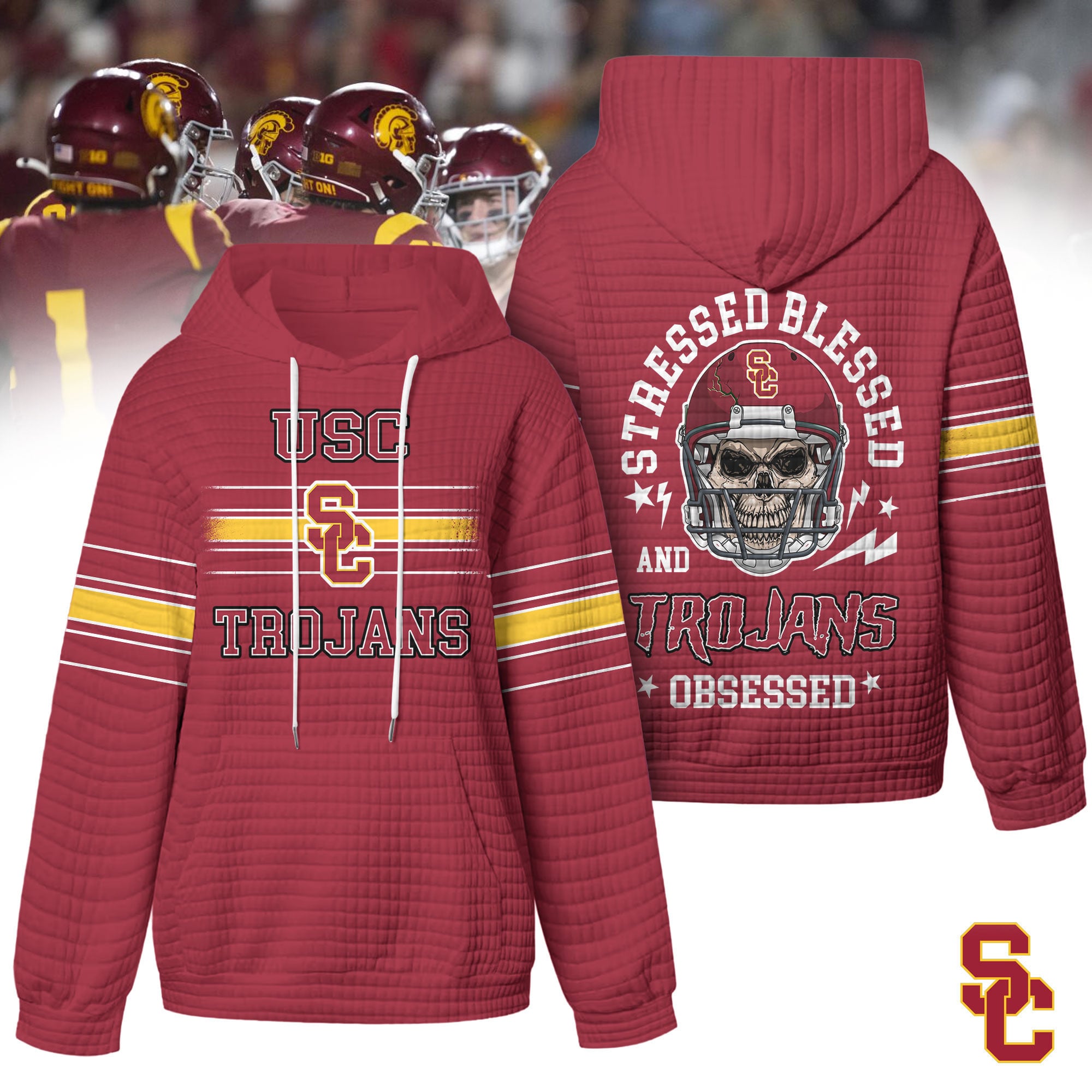 USC Trojans | Premium NCAA Obsessed Waffle Hoodie