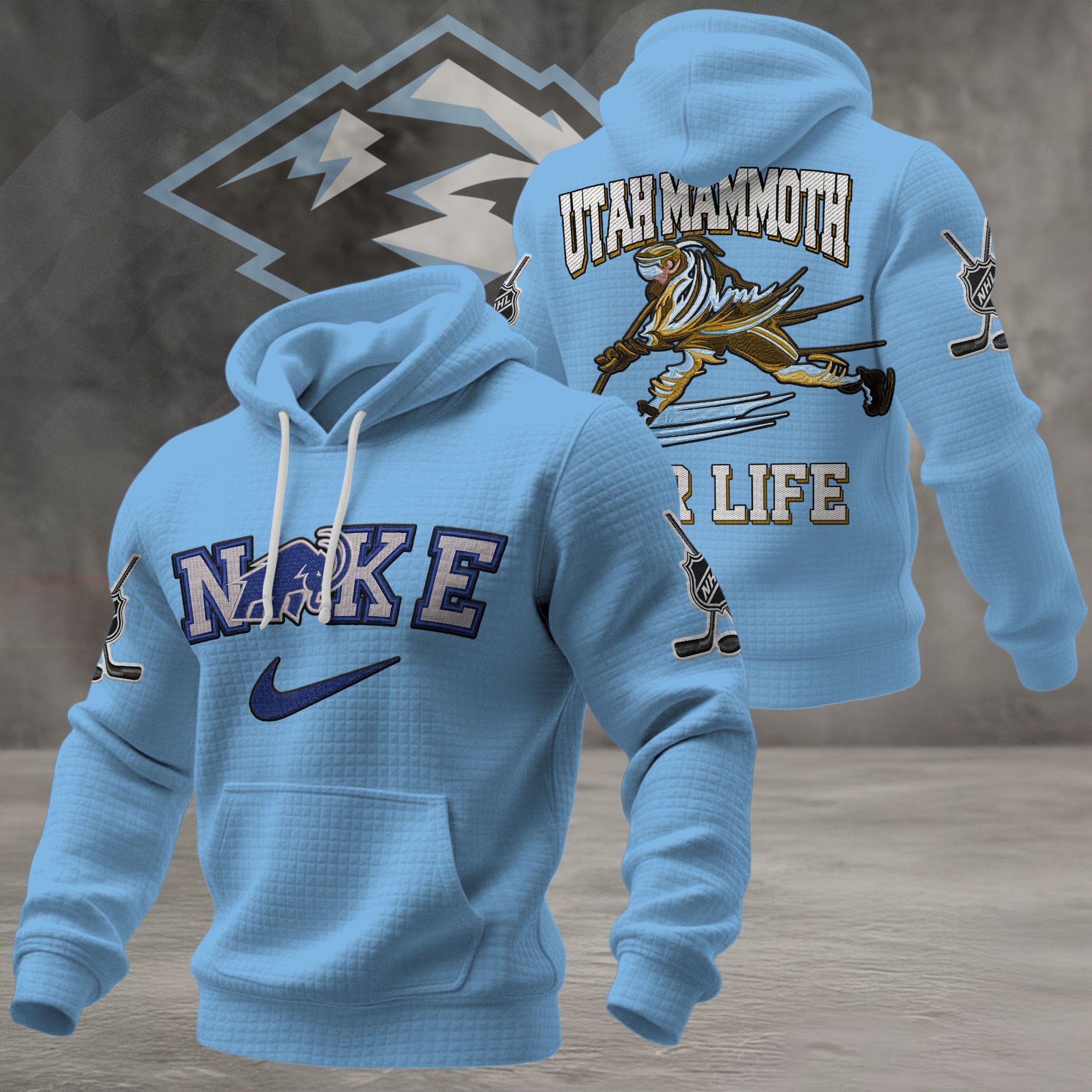 Utah Mammoth | Premium NHL For Life Waffle Hoodie