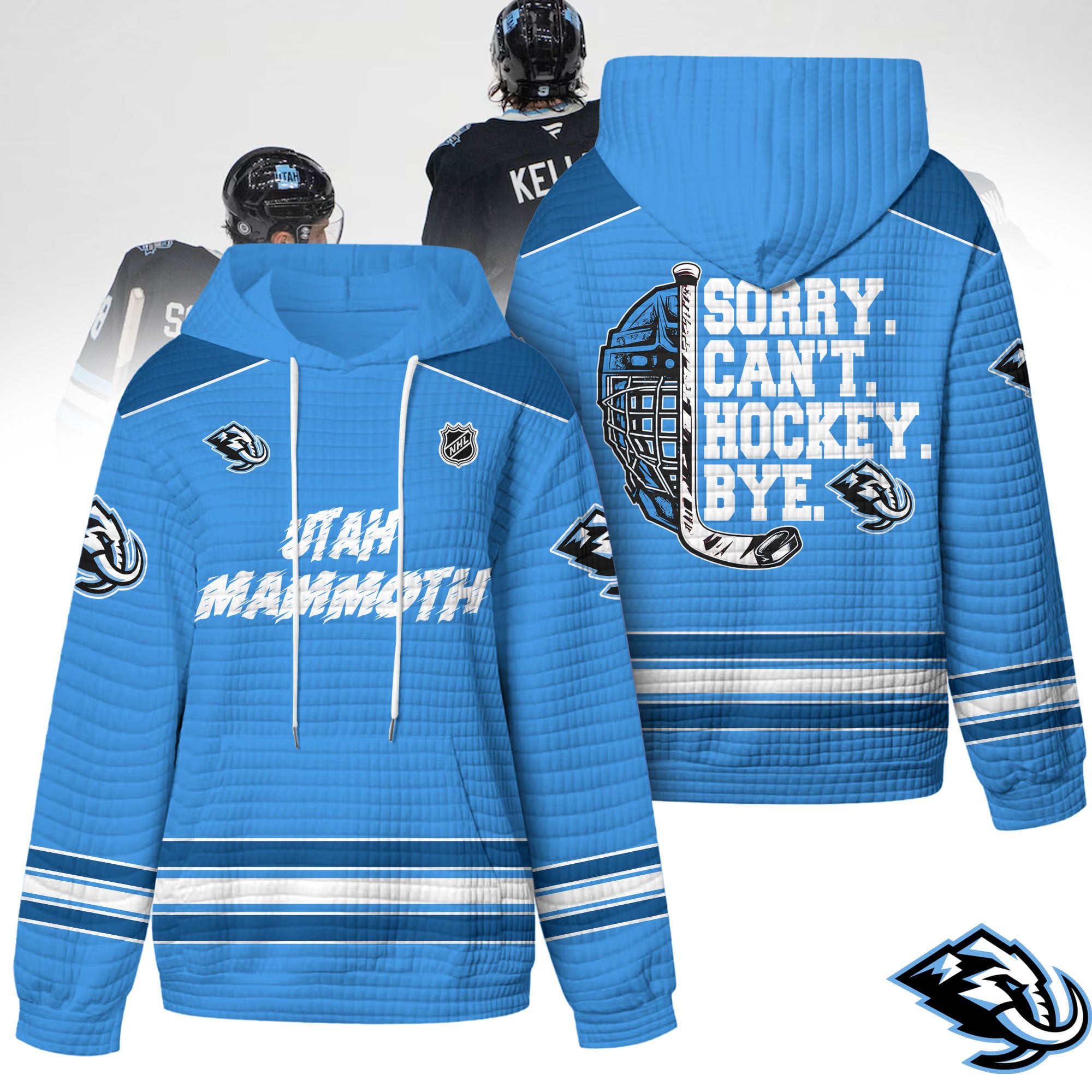 Utah Mammoth | Premium NHL Sorry Busy Hockey Waffle Hoodie
