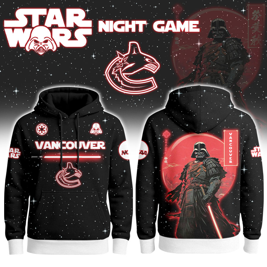 Vancouver Canucks | Premium NHL x Night Game Red Moon Star War Limited Editions Hoodie