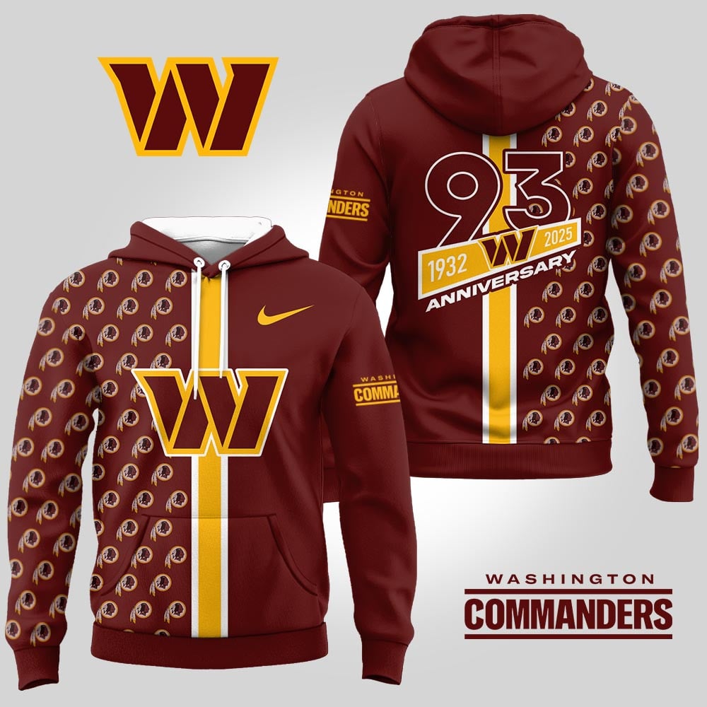 Washington Commanders | Premium NFL Anniversary Celebration Hoodie