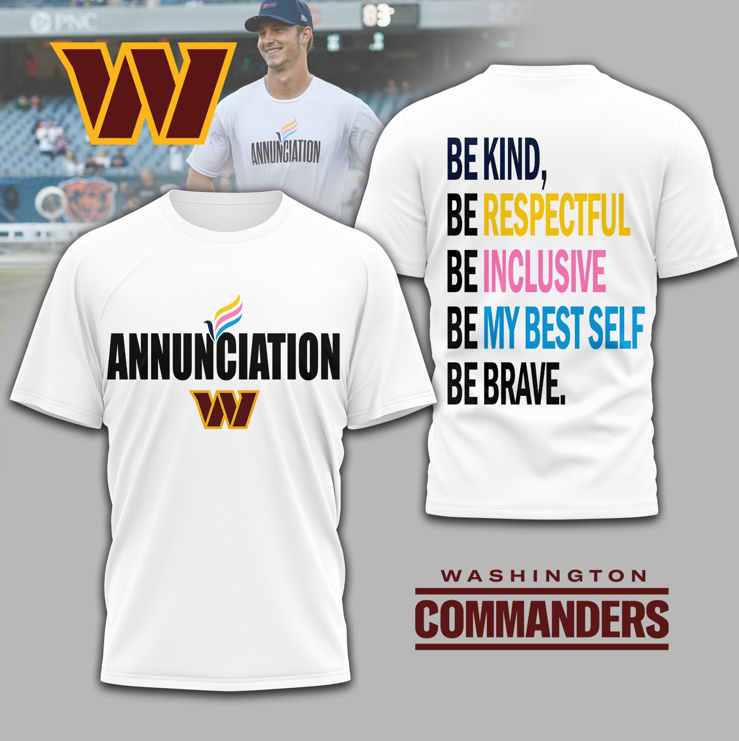 Washington Commanders | Premium NFL Annunciation 2025 Hoodie