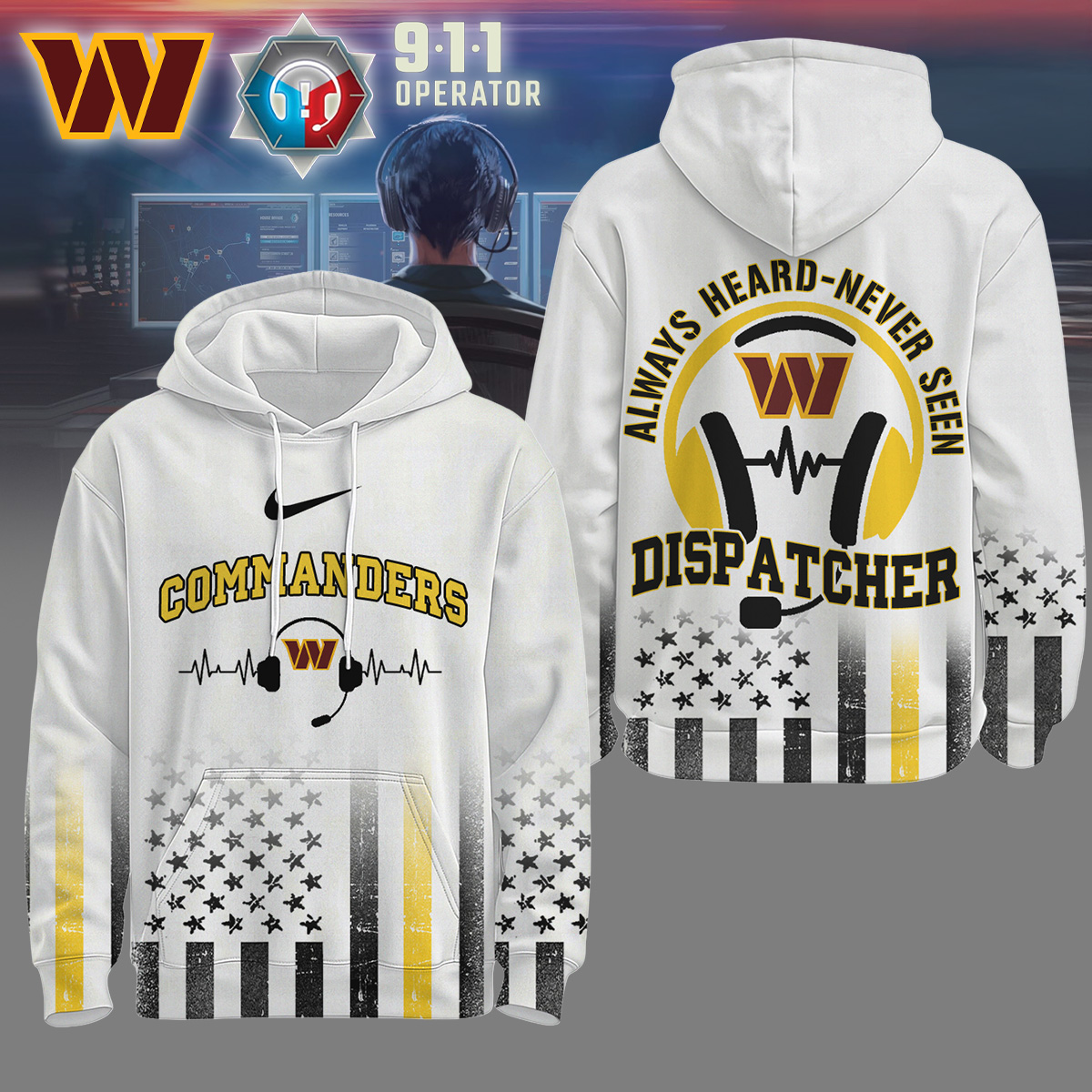 Washington Commanders | Premium NFL Dispatcher Fan Hoodie