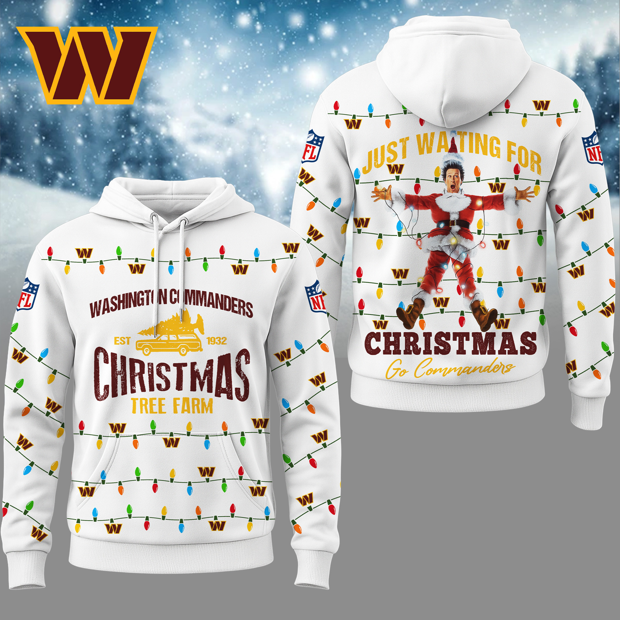 Washington Commanders | Premium NFL Griswold Christmas Hoodie