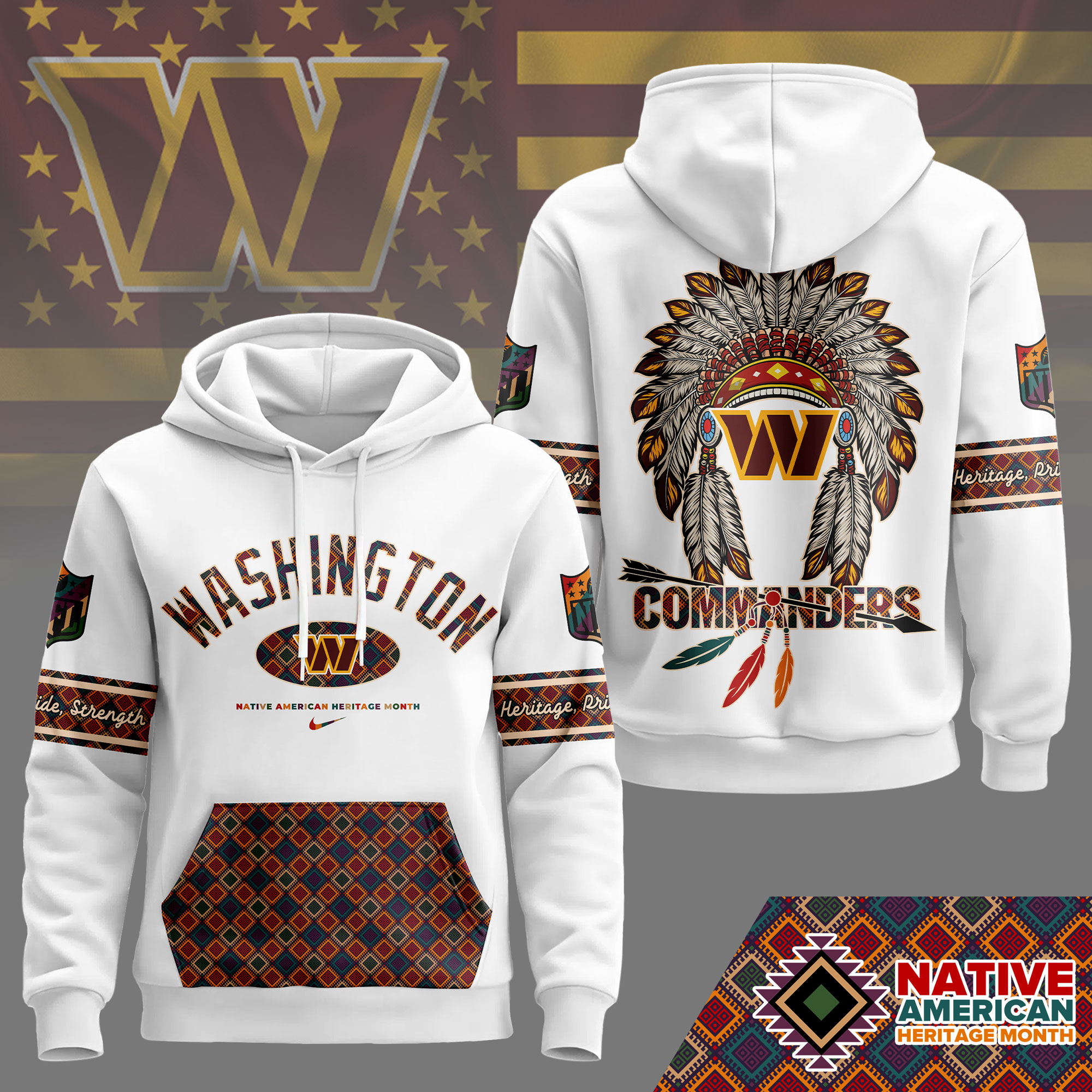 Washington Commanders | Premium NFL Heritage Month Special Hoodie