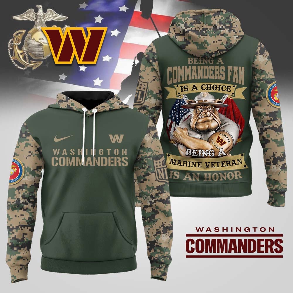 Washington Commanders | Premium NFL Marine Veteran Hoodie