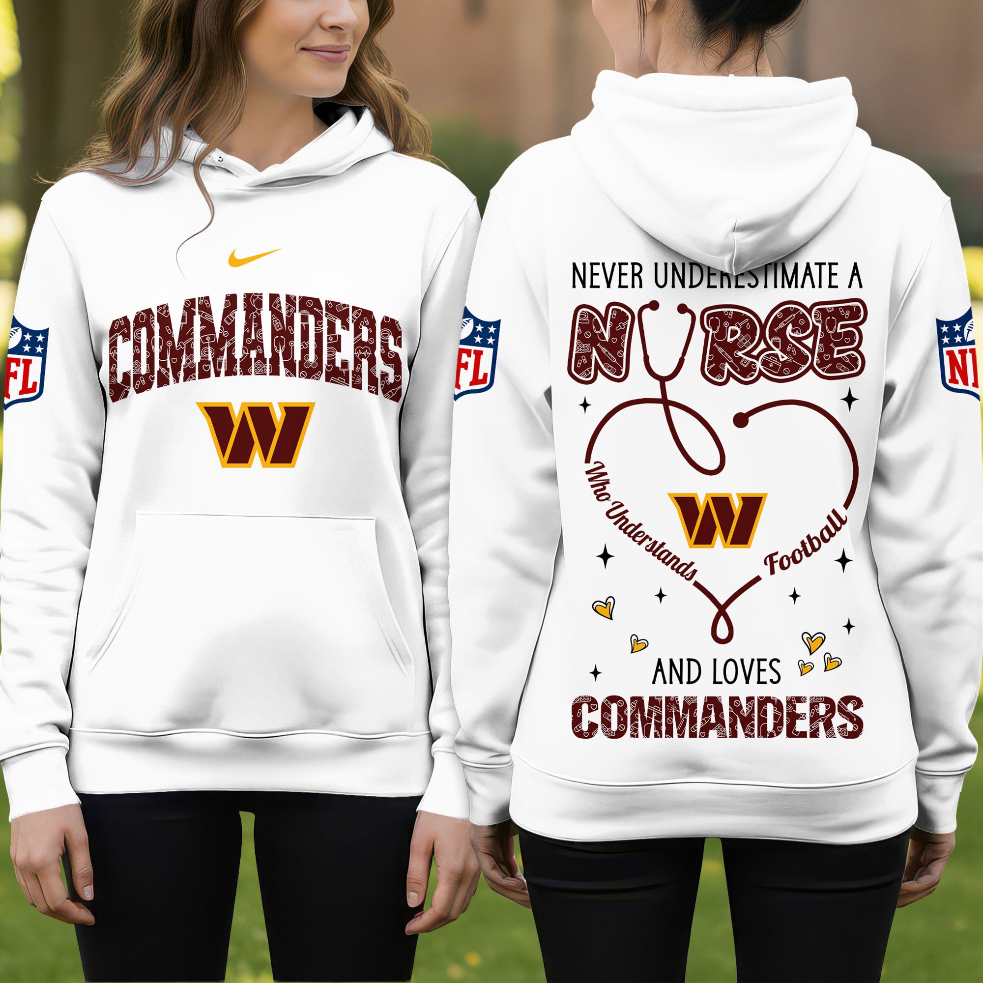 Washington Commanders | Premium NFL Nurse Pride Hoodie