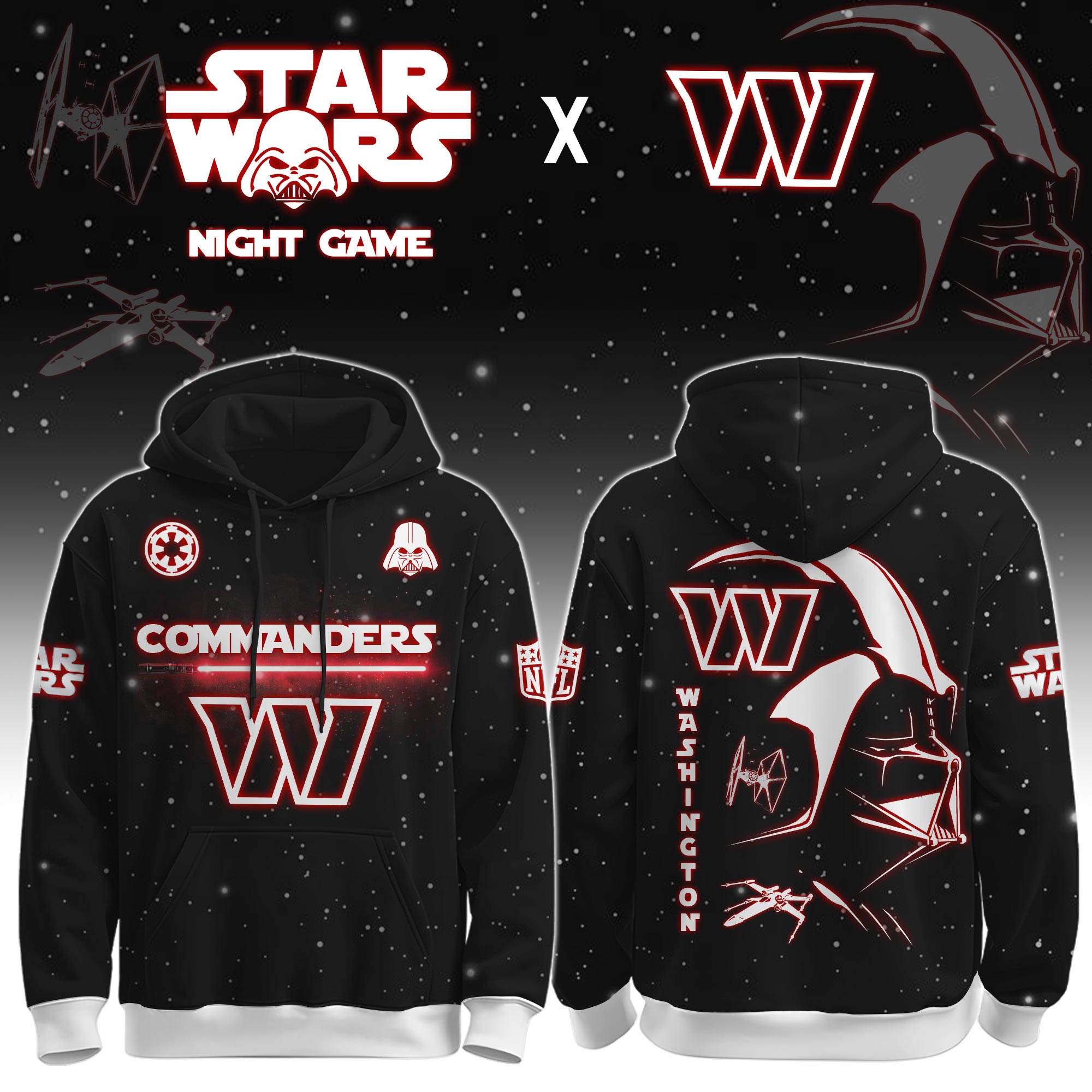 Washington Commanders | Premium NFL x Star War Night Game Limited Editions Hoodie