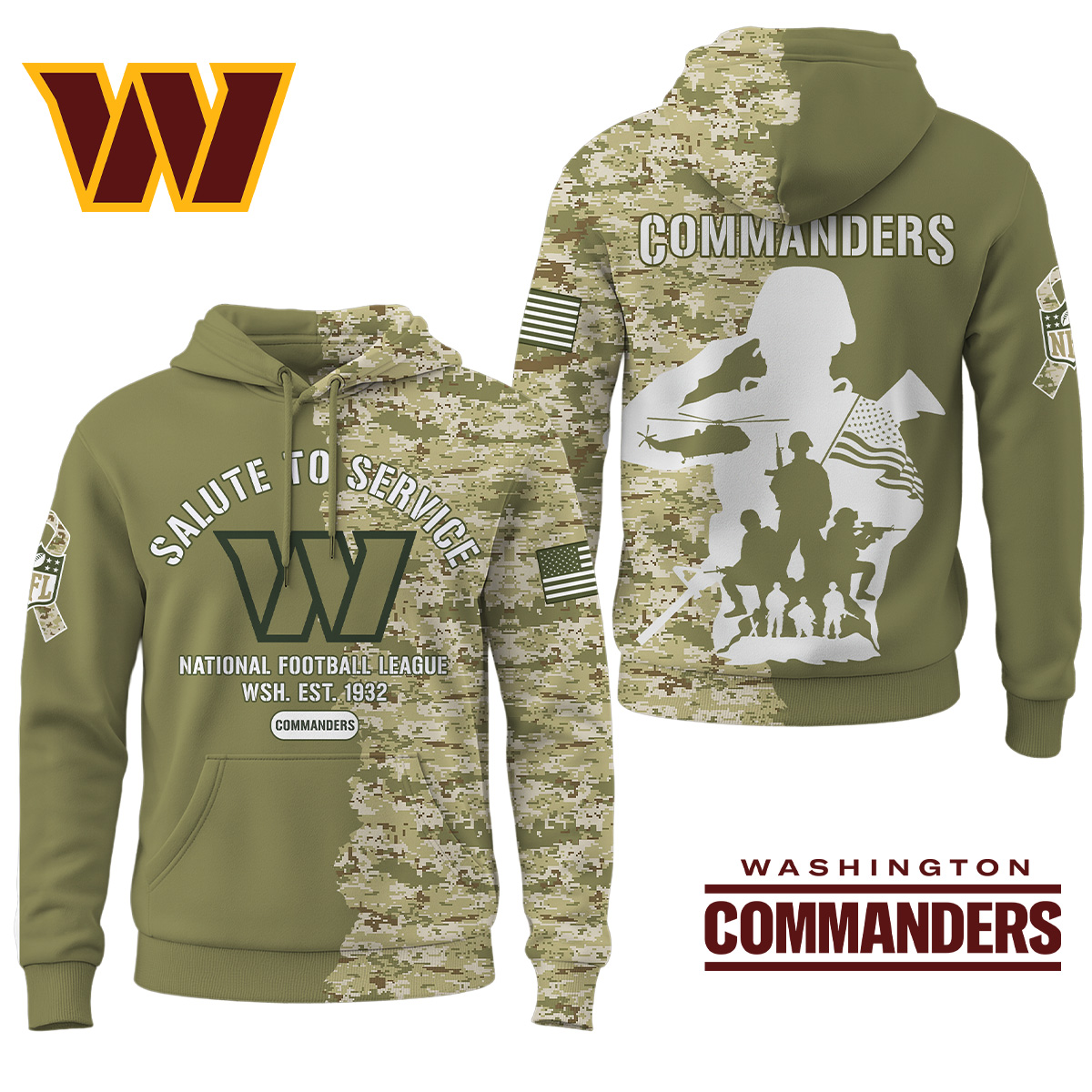 Washington Commanders | Premium Salute To Service Hoodie