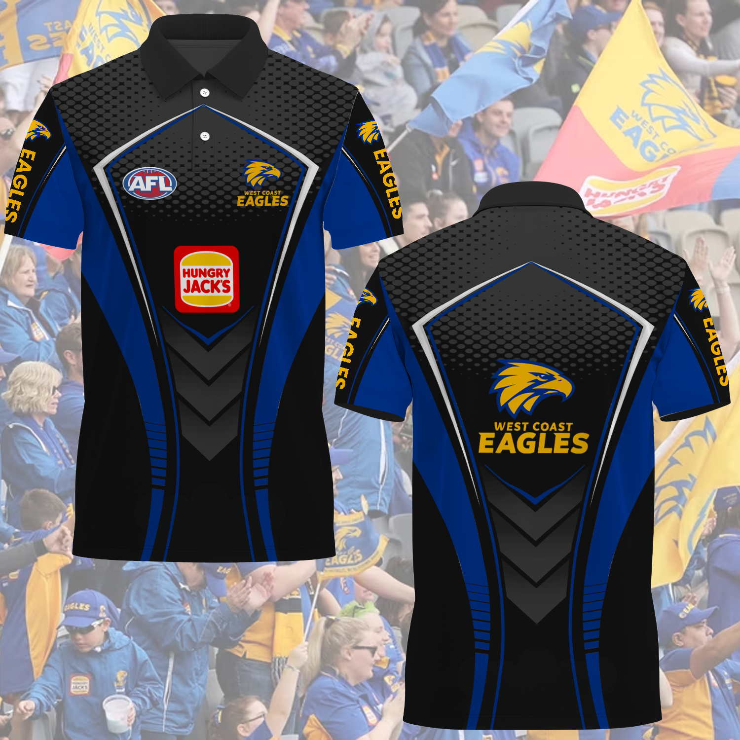 West Coast Eagles AFL 2025 Polo Shirt TM NTA V1