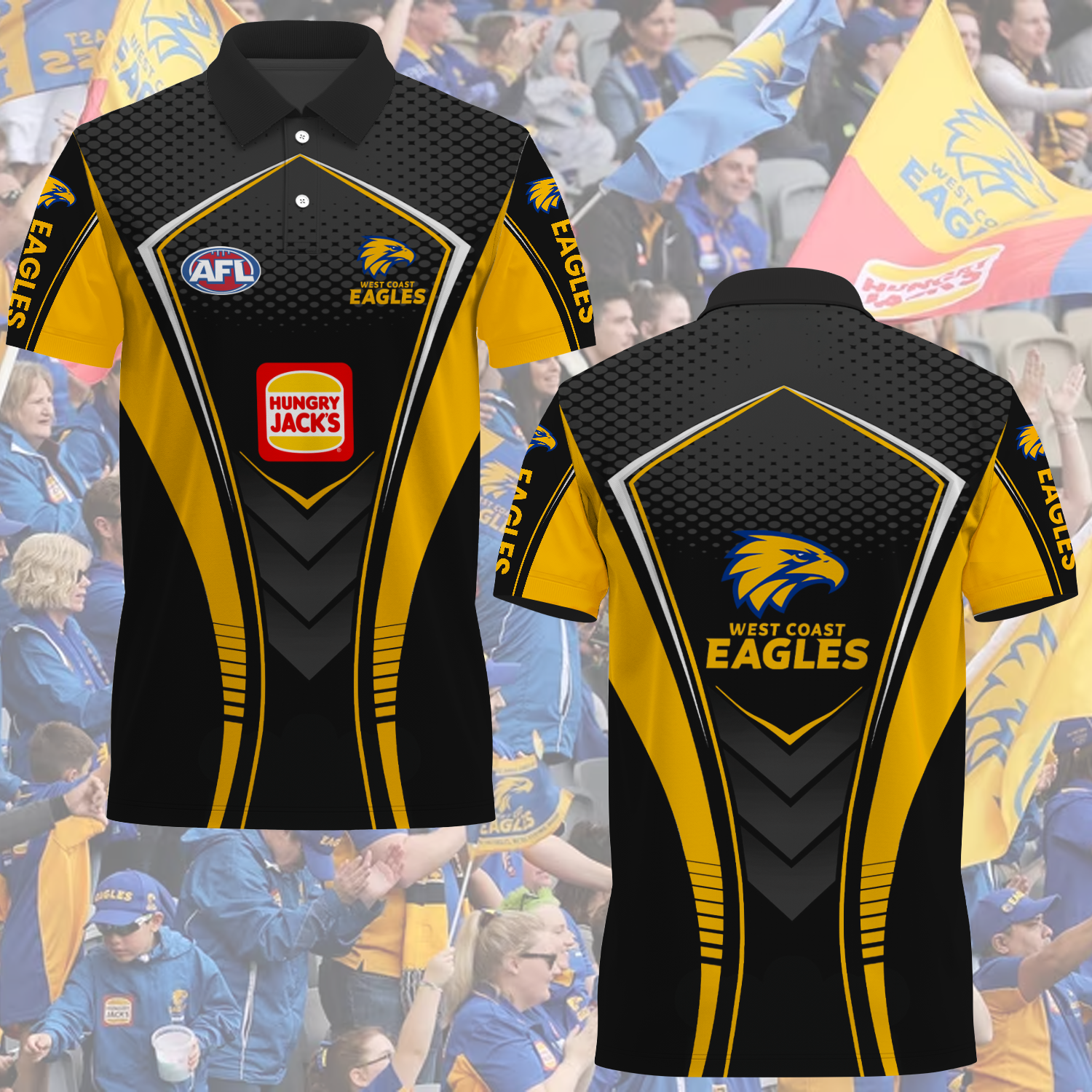 West Coast Eagles AFL 2025 Polo Shirt TM NTA V3