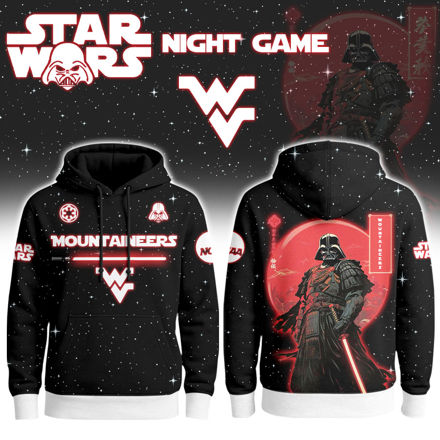 West Virginia Mountaineers | Premium NCAA x Night Game Red Moon Star War Limited Editions Hoodie