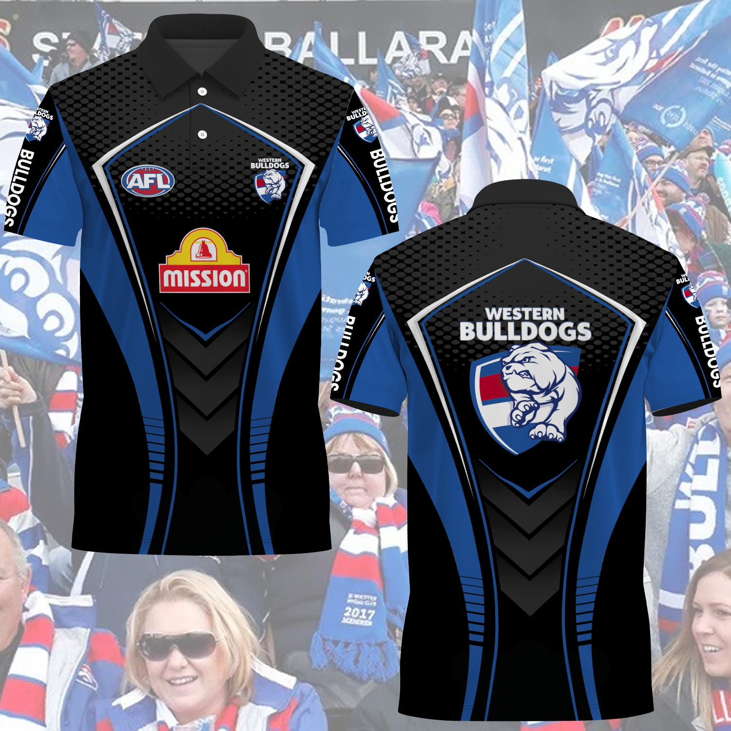 Western Bulldogs AFL 2025 Limited Edition Polo Shirt TM NTA V1 240425