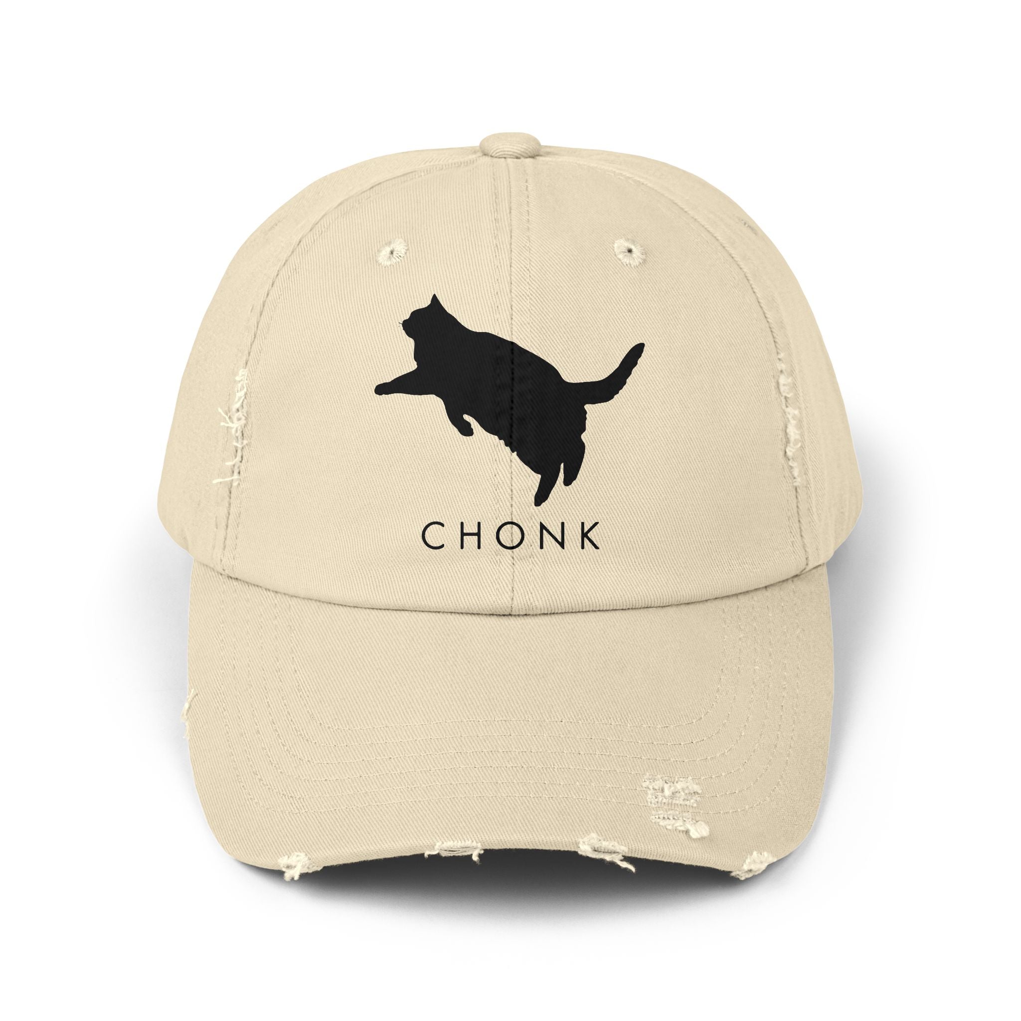 Distressed Cat Lover Cap, Funny Pet Hat for Cat Owners, Adjustable Cap for Summer, Gift for Cat Lovers, Cute Chonk Cap